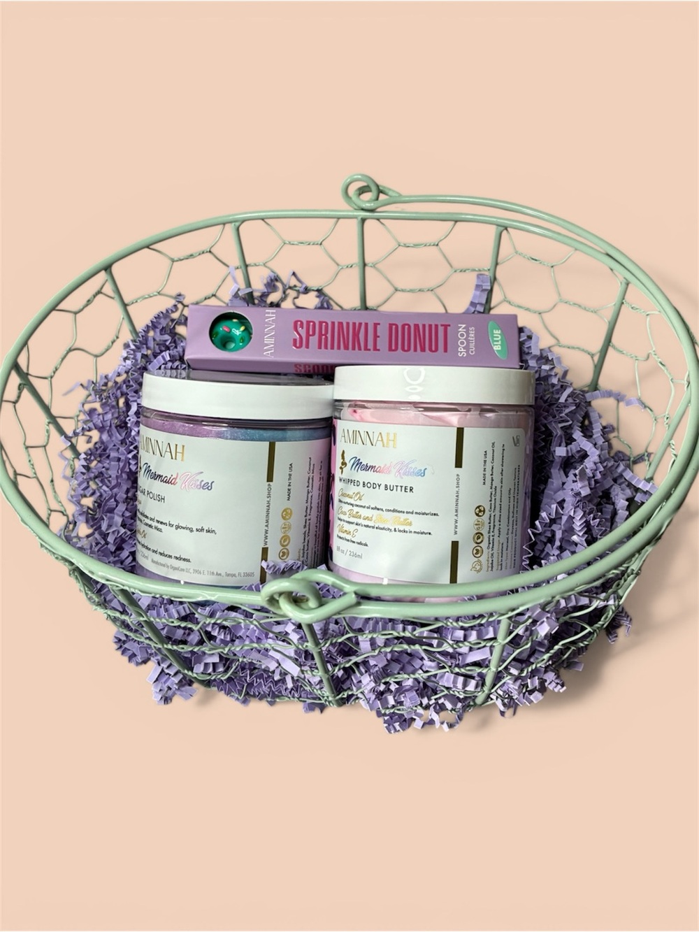 Aminnah Mermaid Kisses Whipped Body Butter & Polish Gift Basket